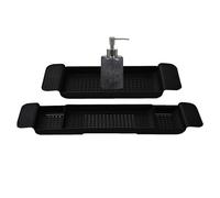 Vassoio per la vasca da bagno | Scaffale da bagno estensibile | Mensola per la vasca da bagno | per il bagno, la doccia, il ammollo, il vino, il libro, il sapone, il telefono, l'intrattenimento e la