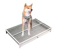 Vassoio per l'addestramento in Acciaio Inossidabile per Animali Domestici - Supporto per Tappetino per WC per Cani da Interno ed Esterno per l'educazione alla Pulizia, Protegge i Pavimenti e