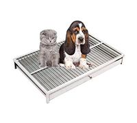 Vassoio per l'addestramento in Acciaio Inossidabile per Animali Domestici - Supporto per Tappetino per WC per Cani da Interno ed Esterno per l'educazione alla Pulizia, Protegge i Pavimenti e