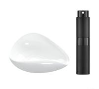 Vassoio per lattine da caffè in ceramica con flacone spray e ago, riduzione statica per espresso, facile pulizia, misurino per dosaggio singolo, accessori per gli amanti del caffè (whitetray + spray