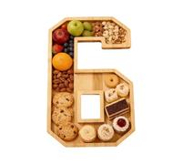 Vassoio per lettere - Reusable Wood Tray | Charcuterie Board Numeri - per buffet personalizzato per Candy Bar, tavolo di compleanno, piastra in legno durevole per gastronomia a casa