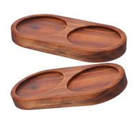 Vassoio per macina sale e pepe da 2 pezzi - Supporto per macina in legno per