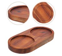 Vassoio per macina sale e pepe in legno da 2 pezzi: supporto per macina,