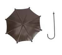 Vassoio per mangiatoia per uccelli da appendere in metallo a forma di ombrello, design retrò arrugginito, decorazione da giardino per patio esterno in ferro, 17,5x13,5 cm, 2 pezzi