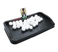 Vassoio per palline da golf in gomma resistente, con supporto per telefono cellulare, capacità 100 palline, vassoio ad alto impatto, compatibile con tutti i tappetini da colpire