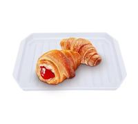 Vassoio per pancetta per cottura a microonde, 27 x 22 x 6,5 cm, griglia per pancetta in microonde, per scolare il grasso, lavabile in lavastoviglie, per colazione, carne, a coste, per lo scarico dei