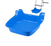 Vassoio per pediluvio, installato sulla della piscina, accessorio per piscina, vassoio antiscivolo per pediluvio, di grandi dimensioni, per esterni, cortile, piscine fuori terra