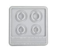 Vassoio per perline - Pannello per creazione di gioielli di precisione per il design di collane, strumento di layout quadrato 27,5 x 27,5 cm, struttura antiscivolo, di misurazione integrati