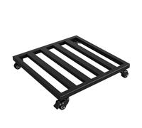 Vassoio per piante con rotelle in ferro, 50 x 50 cm, supporti rimovibili in metallo, perfetto per vasi da fiori e acquari, facile mobilità per giardinaggio indoor