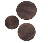Vassoio per Piante in Legno da 3 Pezzi, sottovasi per vasi da Fiori, portavasi per Fiori, espositore per Candele per aromaterapia, Moderno Supporto Rotondo in Legno per Bagno