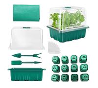 Vassoio per piantine | Mini kit di coltivazione per piante con cupole ventilate per umidità e base | Forniture per la coltivazione in serra per la propagazione iniziale indoor Patch Prep Trapianto di