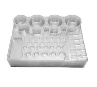 Vassoio per pigmenti tatuaggio monouso, 24 pezzi, portainchiostro per tatuaggi professionale con supporto stabile per aghi a cartuccia, piastra in plastica per inchiostro priva