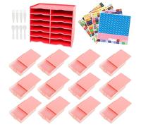 Vassoio per pittura a diamante da 12 pezzi con coperchio per fai da te,