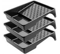 KADAX Vaschetta per vernice, grande ciotola in plastica, per pittore, con impugnatura pratica, ciotola per verniciare, accessorio leggero, accessorio da pittura, vaschetta per vernice (3, nero)