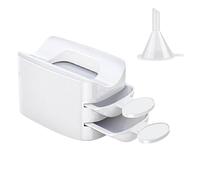 Vassoio per polvere a doppio strato, custodia 2 in 1 per riciclaggio della polvere con imbuto, vassoio per polvere per immersione e glitter, custodia per il riciclaggio di gemme e strass, per donne e