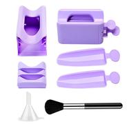Vassoio per polvere a immersione, vassoio portatile a doppio strato, contenitore per glitter, utensili manuali da donna, must have per la cura delle mani
