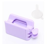 Vassoio per polvere per unghie 2 in 1 con imbuto, riutilizzabile, organizer per nail art, contenitore per polvere per immersione a prova di perdite, per riciclaggio di glitter e paillettes (viola)