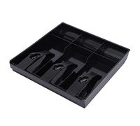 Vassoio per Registratore di Cassa, Cassetto Porta Contanti da 3 Banconote da 3 Monete, Vassoio di Registratore di Cassa Inserimento da 9.6 x 9.6 x 1.4 pollici - Bianco e Nero(Black)