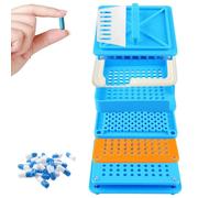 Vassoio per riempimento capsule, 7x7x2, 6 Vassoio per pillole multiuso per uso alimentare con fori multipli per setacciare il riempitivo per pillole in chicchi di caffè