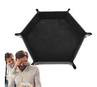 Vassoio per rotolare i dadi | Supporto in pelle PU e tappetino per rotolare i dadi,Supporto portatile in pelle PU per ciotole per giochi da tavolo, giochi di dadi per famiglie come RPG