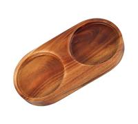 Vassoio per sale da pranzo e pepe, supporto per macinino in legno, protezione per tavolo da pranzo, elegante vassoio in legno per macina sale e pepe sotto 6 cm, organizer da cucina per piano da tavolo