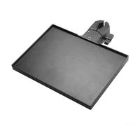 Vassoio per scheda audio per microfono con supporto per cellulare, 22,5 x 16,5 cm, in plastica, compatibile con supporti fino a 47 mm di diametro, colore nero