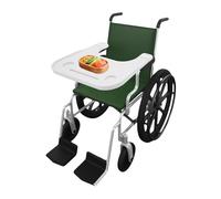 Vassoio per sedia a rotelle, 58 x 53 cm, per sedia a rotelle, con portabevande per persone con disabilità e mobilità ridotta (bianco)