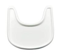 Vassoio per seggiolone compatibile con sedia Stokke Tripp Trapp, con superficie liscia e forte aspirazione, realizzato in plastica per alimenti (senza BPA, BPS, BPF, piombo e ftalati), bianco