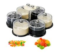 Vassoio per Servire Snack - Rotante per Antipasti e Snack | Vassoio per Verdure con Coperchio - per Tavola, Bambini, Adulti, Viaggi, Picnic, Catering e Feste