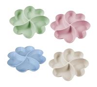 Vassoio per Snack,4 Pezzi Vassoio per Snack con 4 Scomparti,Antipastiera,Vassoi da Portata in Plastica Riutilizzabili per Snack,Stuzzichini di Frutta,Dessert,Dolciumi,Noci