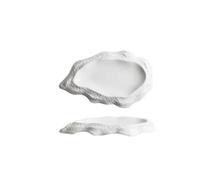 Vassoio per Snack Piatto di pasta in ceramica bianca creativa Piatto da pranzo occidentale for la casa Stoviglie Piatto decorativo da cucina Piatto freddo Piatti(26.5cm)