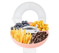 Vassoio per Snack Stanley, Vassoio per Snack Stanley Cup per Ciotola per Snack in Silicone Stanley Cup, Adatto per Tazza Quencher H2.0 da 40 Once (Rosa, Senza Tazze)