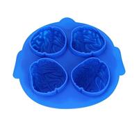 Vassoio per stampi per cubetti di ghiaccio in silicone flessibile a forma di cervello 3D con 4 cavità, creatore di cervello gigante da 15x3, 5 cm per whisky, cocktail, bevande, ghiaccio per feste