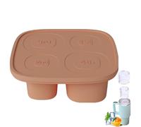 Vassoio per stampi per ghiaccio a cilindro, vassoio per ghiaccio per | Stampo per produttore di vassoi per ghiaccio - Stampo cavo a 4 cavità con coperchio, che rende un contenitore per una