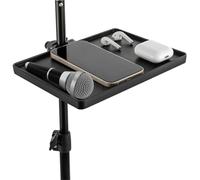 Vassoio per supporto microfono, supporto universale a morsetto per microfono, vassoio rack con elevata capacità di carico, mensola per supporto microfono per registrazione karaoke live streaming
