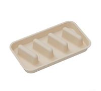 Vassoio per taco in silicone a 3 scomparti, perfetto per organizzare cibo a buffet, picnic ed eventi all'aperto (bianco)