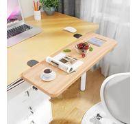 Vassoio per tastiera con clip, 40 x 20 cm, ideale per casa e ufficio, design salvaspazio per scrivanie angolari (Cachi 80 x 20 cm) migliora il comfort di digitazione e l'ergonomia
