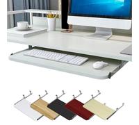 Vassoio per tastiera del computer regolabile con cassetto scorrevole per tastiera con altezza inclinabile, perfetto per casa o ufficio, finitura in acero, 54 x 27 cm, design ergonomico per il massimo