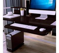 Vassoio per tastiera estraibile sotto la scrivania,vassoio ergonomico per tastiera, vassoio per tastiera e mouse del computer, cassetto a piattaforma estraibile per la casa e l'ufficio(Black,54*27cm)