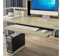 Vassoio per tastiera estraibile sotto la scrivania,vassoio ergonomico per tastiera, vassoio per tastiera e mouse del computer, cassetto a piattaforma estraibile per la casa e l'ufficio(Maple,54*27cm)