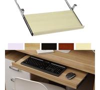 Vassoio per tastiera regolabile con manico scorrevole liscio, supporto per tastiera del computer per casa e ufficio, design ergonomico, finitura in acero, 60 x 27 cm, perfetto per scrivere e digitare.