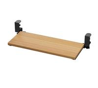 Vassoio per tastiera regolabile in altezza con cassetto scorrevole, salvaspazio, supporto per tastiera sotto la scrivania (naturale, 30 x 100 cm)