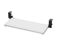 Vassoio per tastiera regolabile in altezza con cassetto scorrevole, salvaspazio, supporto per tastiera del computer sotto la scrivania (bianco, 30 x 100 cm)