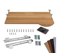 Vassoio per tastiera regolabile sotto la scrivania con cassetto scorrevole e supporto, estensione della tastiera salvaspazio, guida di scorrimento liscia per un facile accesso, design ergonomico