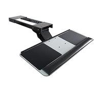Vassoio per tastiera regolabile sotto la scrivania con facile installazione, rotazione a 360° e morsetto per uno scorrimento fluido. Perfetto per un'installazione ergonomica dell'area di lavoro e