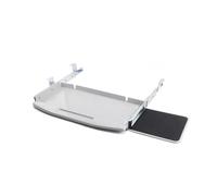 Vassoio per tastiera regolabile sotto la scrivania, grande cassetto scorrevole per computer e piattaforma per mouse, supporto ergonomico per uso domestico e ufficio, finitura bianca