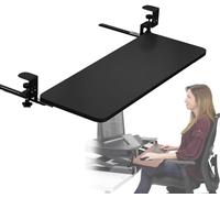 Vassoio per tastiera regolabile sotto la scrivania, piattaforma estraibile ergonomica per estensione scrivania, 52/65/75 x 25 cm, facile installazione e regolazione versatile dell'altezza