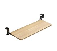 Vassoio per tastiera scorrevole ergonomico per scrivania, piattaforma in noce per scrittura multimediale, supporto regolabile per tablet e tastiere 65 x 25 cm