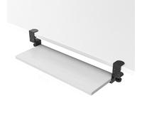 Vassoio per tastiera scorrevole sotto la scrivania, supporto per tastiera con CClamp, facile installazione, altezza regolabile, perfetto per giochi e installazione a casa e ufficio