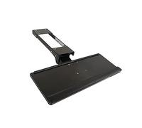 Vassoio per tastiera sotto la scrivania, altezza regolabile, girevole a 360°, vassoio ergonomico per tastiera e mouse, cassetto scorrevole con guide di scorrimento, per digitare in casa(Black,75cm)